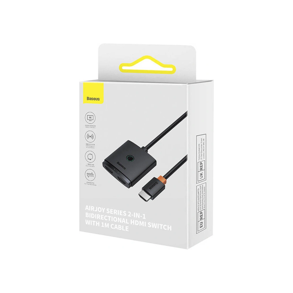 Hurtownia GSM - Adaptér HDMI Baseus 2w1 kabel 1m (černý) - BSU4298 - {ean13} - Hurt