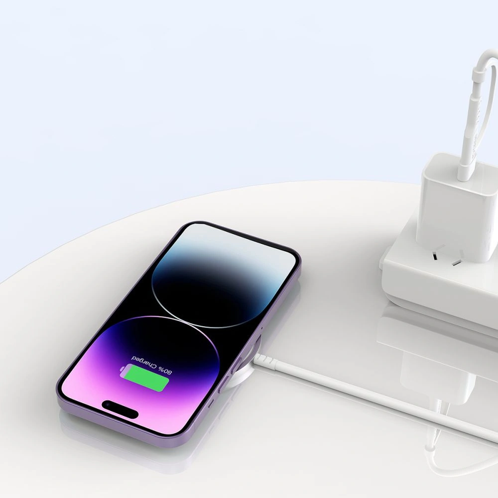 Hurtownia GSM - Vezeték nélküli töltő Tech-Protect Qi15W-A25 Magnetic Magsafe Vezeték nélküli töltő Fehér - THP2042 - {ean13} - Hurt