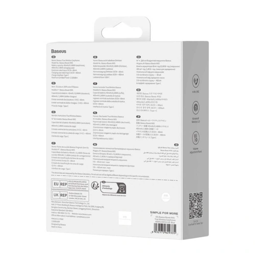 Słuchawki TWS Baseus Bowie WX5 Bluetooth 5.3 (niebieskie)