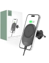 Magnetische Autohalterung mit kabellosem MagSafe-Ladegerät Tech-Protect MM15W-V1 Magnetic Belüftung Auto Halterung Wireless Charger 15W Schwarz