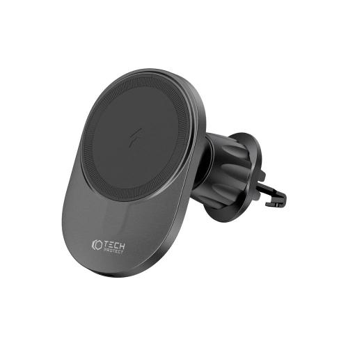 Uchwyt samochodowy z ładowarką bezprzewodową MagSafe Tech-Protect MM15W-V1 Magnetic Vent Car Mount Wireless Charger 15W Black