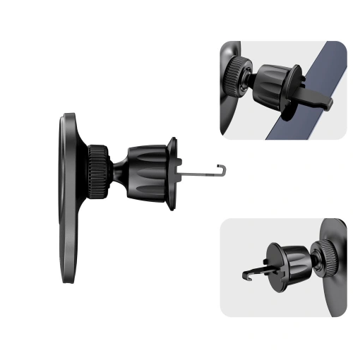 Uchwyt samochodowy z ładowarką bezprzewodową MagSafe Tech-Protect MM15W-V1 Magnetic Vent Car Mount Wireless Charger 15W Black
