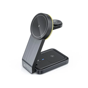 Hurtownia GSM - MagSafe vezeték nélküli töltő Tech-Protect Qi15W-A28 3in1 Magnetic vezeték nélküli töltő fekete - THP2044 - {ean13} - Hurt