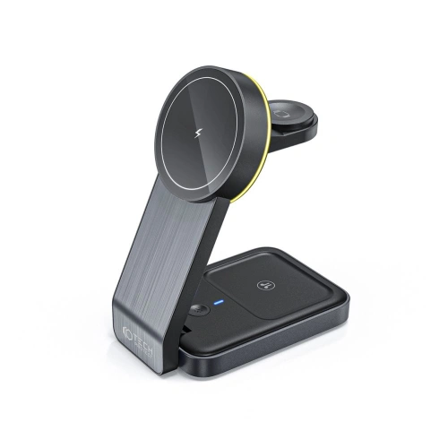 Ładowarka bezprzewodowa MagSafe Tech-Protect Qi15W-A28 3in1 Magnetic Wireless Charger Black