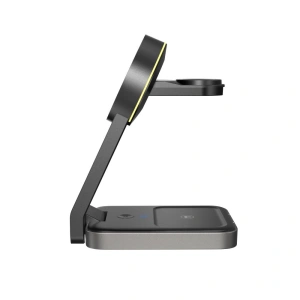 Hurtownia GSM - MagSafe vezeték nélküli töltő Tech-Protect Qi15W-A28 3in1 Magnetic vezeték nélküli töltő fekete - THP2044 - {ean13} - Hurt