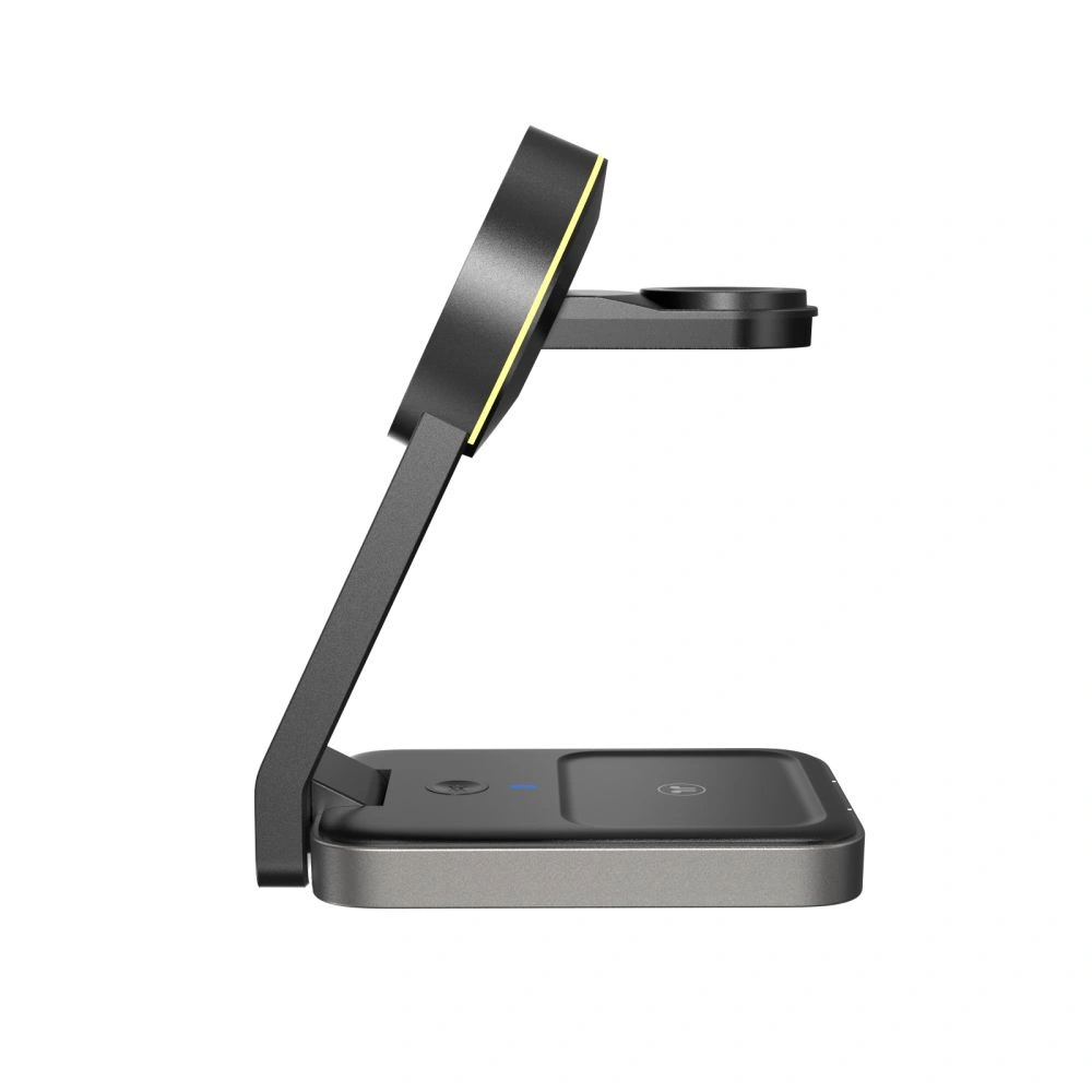 Hurtownia GSM - MagSafe vezeték nélküli töltő Tech-Protect Qi15W-A28 3in1 Magnetic vezeték nélküli töltő fekete - THP2044 - {ean13} - Hurt