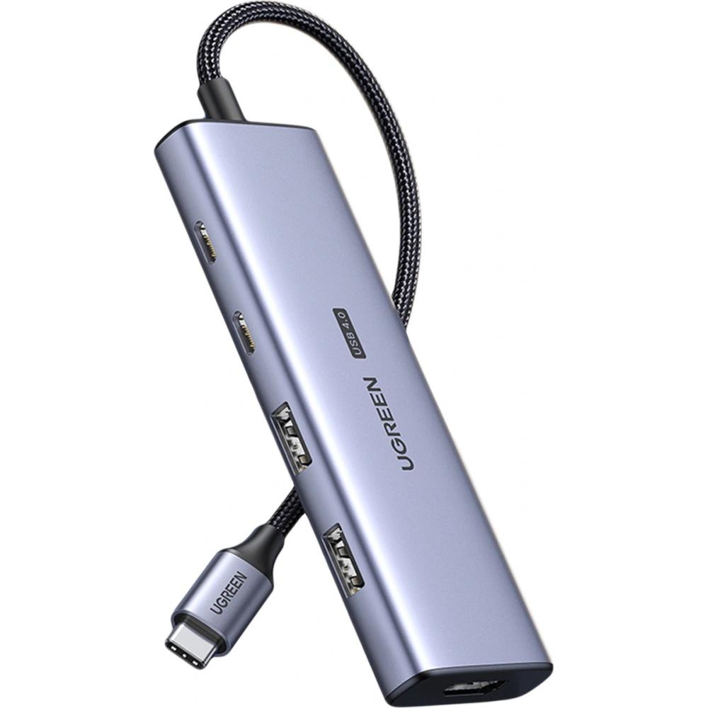 Hurtownia GSM - Adapter HUB UGREEN CM500 USB-C/HDMI - 2x USB-C - 2x USB-A gri - UGR1627 - {ean13} - Hurt