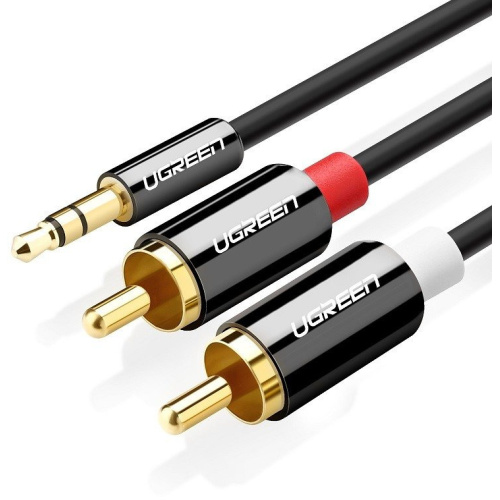 Ugreen Distributor - 6957303807093 - UGR1630 - UGREEN AV116 3,5mm mini jack/2RCA (Cinch) Cable 5m (black) - B2B homescreen