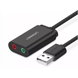 Hurtownia GSM - UGREEN 15 cm hosszú USB külső hangkártya (fekete) - UGR1632 - {ean13} - Hurt