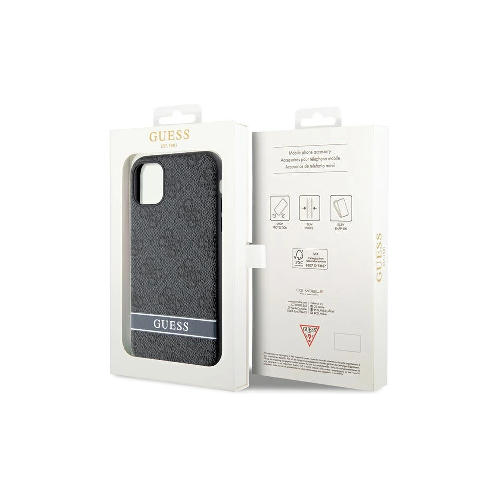 Wholesale Guess GUHCN61P4SNK Apple iPhone 11/XR gray hardcase 4G Stripe - GUE2605 - {ean13} - Hurt