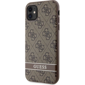 Hurtownia GSM - Etui Guess GUHCN61P4SNW Apple iPhone 11/XR maroniu/brown hardcase 4G Stripe - GUE2607 - {ean13} - Hurt