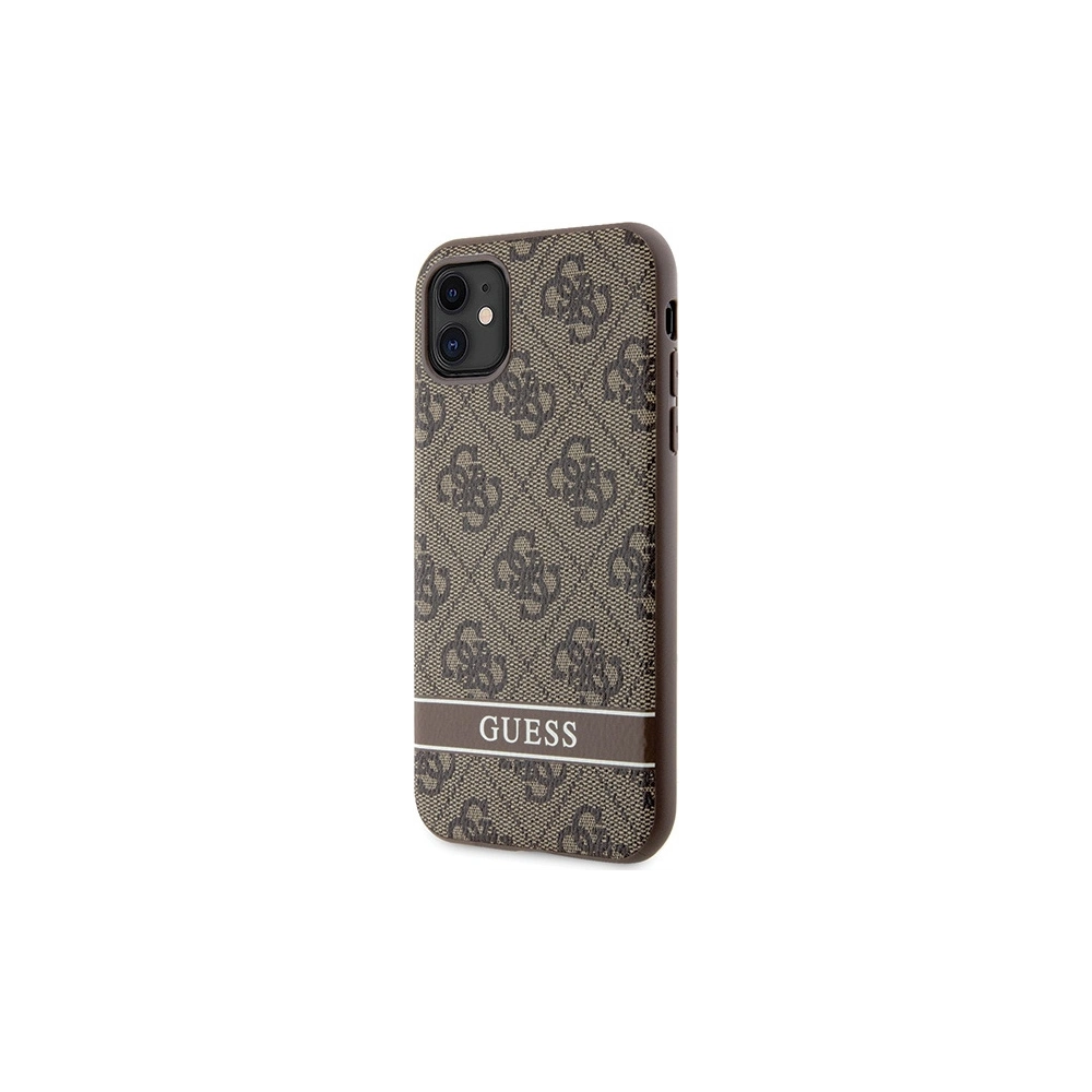 Hurtownia GSM - Etui Guess GUHCN61P4SNW Apple iPhone 11/XR maroniu/brown hardcase 4G Stripe - GUE2607 - {ean13} - Hurt