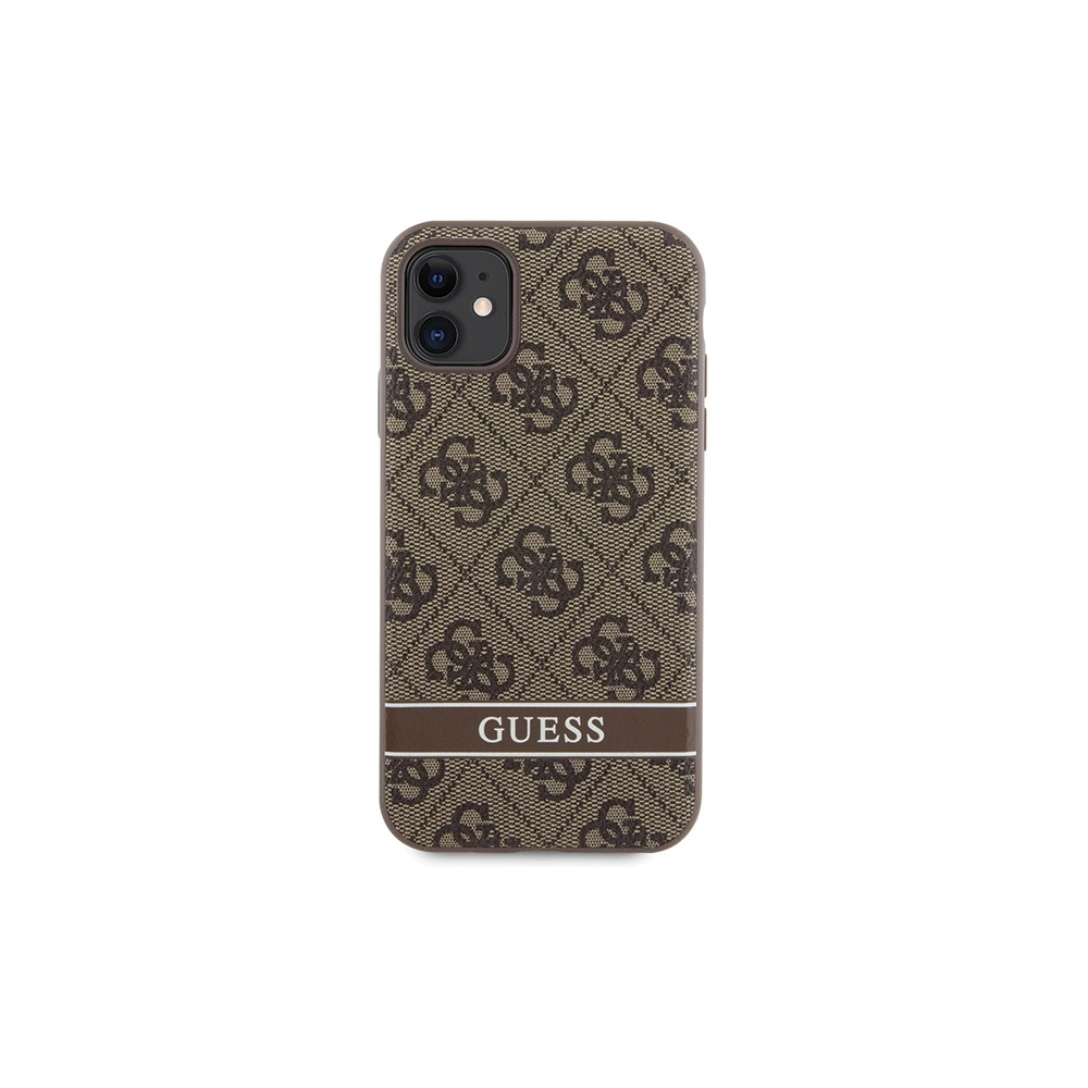 Hurtownia GSM - Etui Guess GUHCN61P4SNW Apple iPhone 11/XR maroniu/brown hardcase 4G Stripe - GUE2607 - {ean13} - Hurt