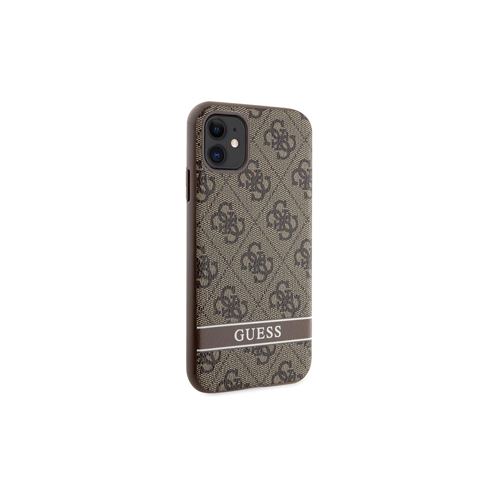 Hurtownia GSM - Etui Guess GUHCN61P4SNW Apple iPhone 11/XR maroniu/brown hardcase 4G Stripe - GUE2607 - {ean13} - Hurt