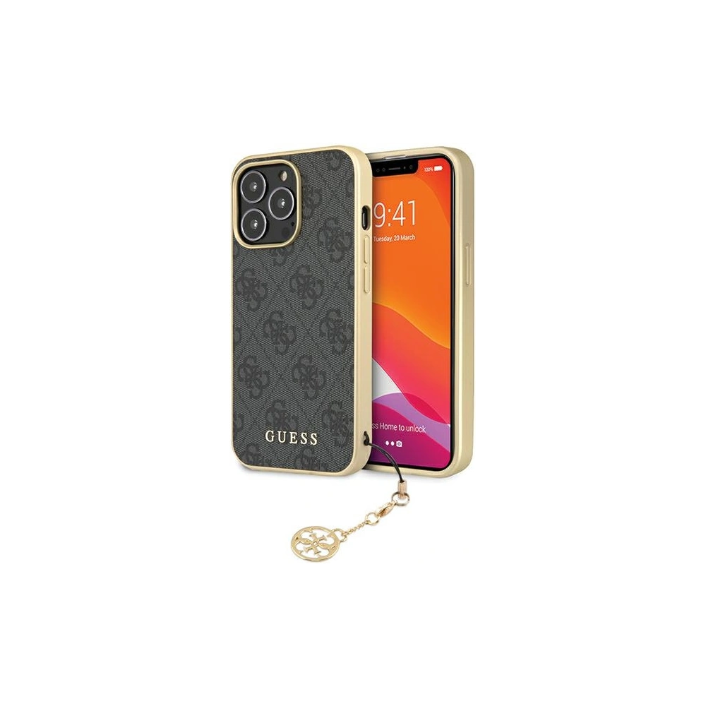 Hurtownia GSM - Etui Guess GUHCP14LGF4GGR Apple iPhone 14 Pro szary/grey hardcase 4G Charms Collection - GUE2608 - {ean13} - Hurt