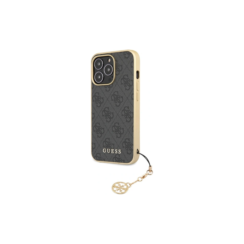 Hurtownia GSM - Etui Guess GUHCP14LGF4GGR Apple iPhone 14 Pro šedý/grey hardcase 4G Charms Collection - GUE2608 - {ean13} - Hurt