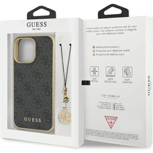 Hurtownia GSM - Etui Guess GUHCP14LGF4GGR Apple iPhone 14 Pro gri/grey hardcase 4G Charms Collection - GUE2608 - {ean13} - Hurt