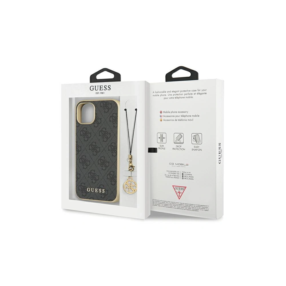 Hurtownia GSM - Etui Guess GUHCP14SGF4GGR Apple iPhone 14 šedý/grey hardcase 4G Charms Collection - GUE2609 - {ean13} - Hurt