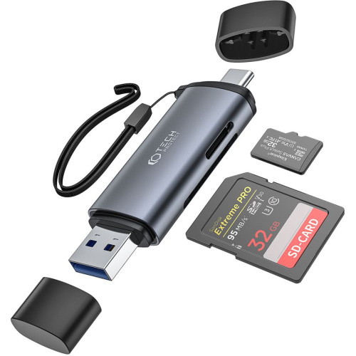 Hurtownia Tech-Protect - 9490713934685 - THP2045 - Czytnik kart Tech-Protect Ultraboost Card Reader SD/microSD Grey - B2B homescreen