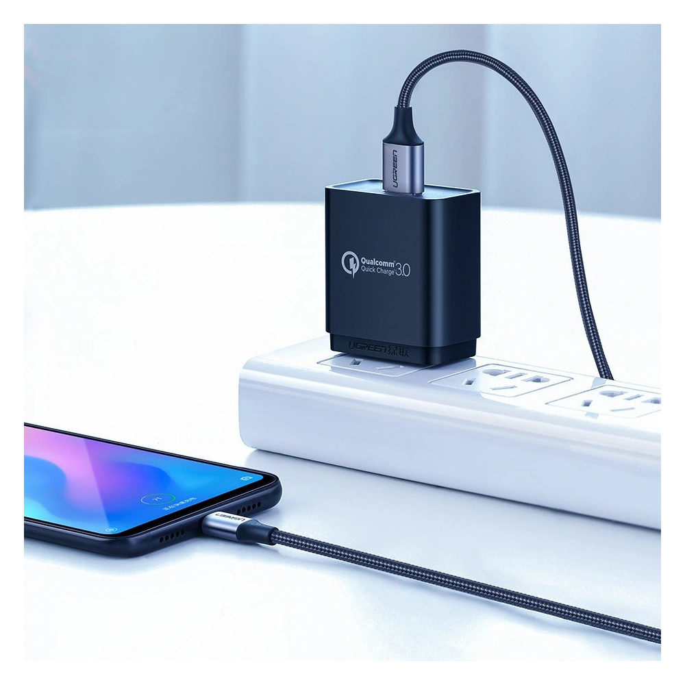 Hurtownia GSM - Kabel UGREEN 60125 USB-A/USB-C Quick Charge 3.0 3A 0,5m šedý - UGR1637 - {ean13} - Hurt