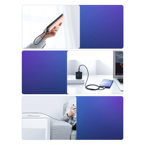 Kabel UGREEN 60125 USB-A/USB-C Quick Charge 3.0 3A 0,5m szary