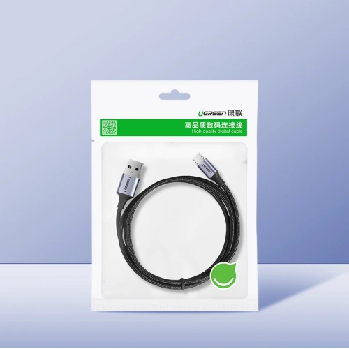 Kabel UGREEN 60125 USB-A/USB-C Quick Charge 3.0 3A 0,5m szary