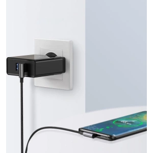 Hurtownia GSM - Cablul unghiular UGREEN US176 USB-A/USB-C Quick Charge 3.0 3A 0,5m gri - UGR1638 - {ean13} - Hurt