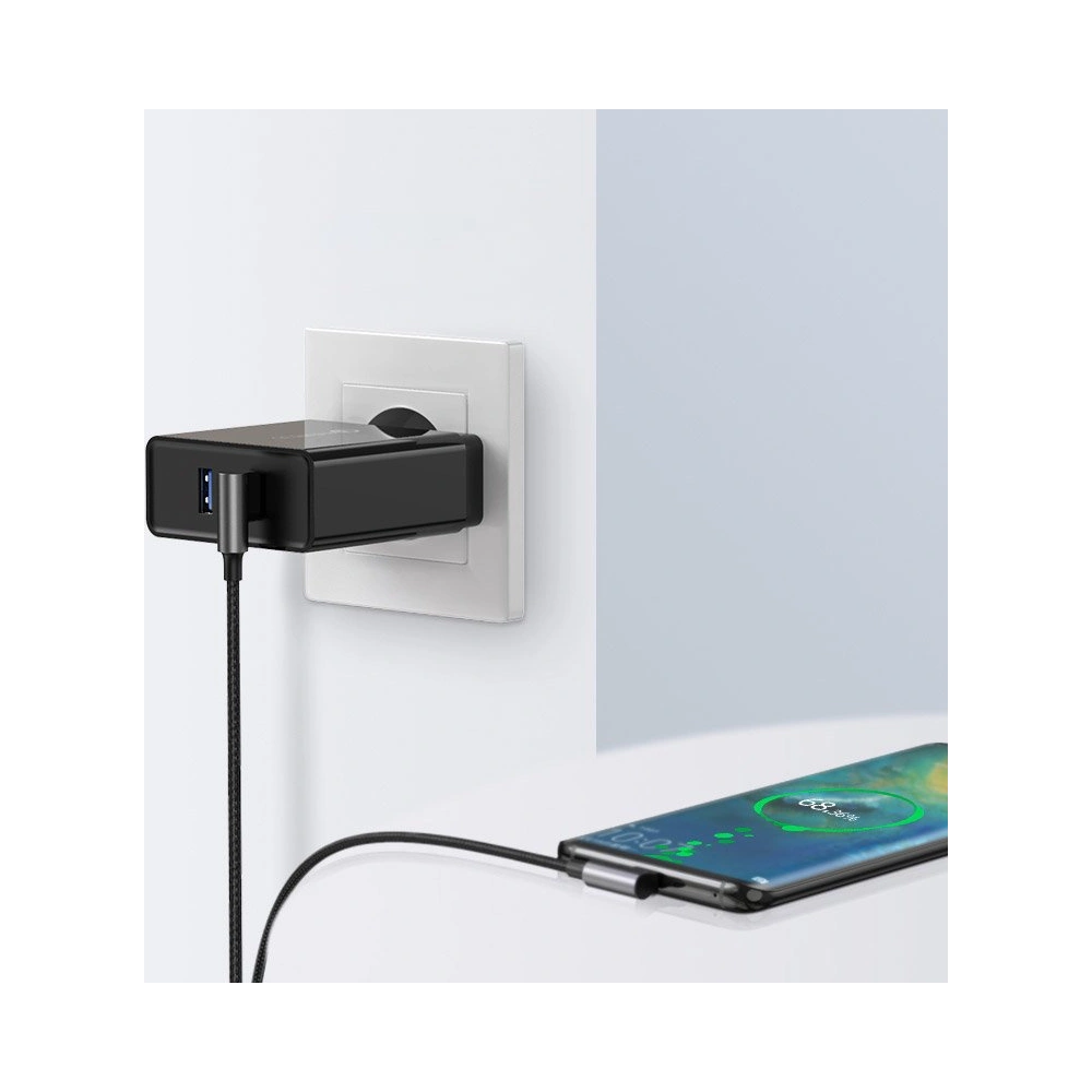 Hurtownia GSM - Cablul unghiular UGREEN US176 USB-A/USB-C Quick Charge 3.0 3A 0,5m gri - UGR1638 - {ean13} - Hurt