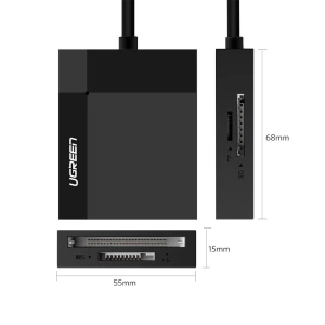 Hurtownia GSM - UGREEN CR125 USB 3.0 SD/microSD/CF/MS kártyaolvasó fekete - UGR1639 - {ean13} - Hurt