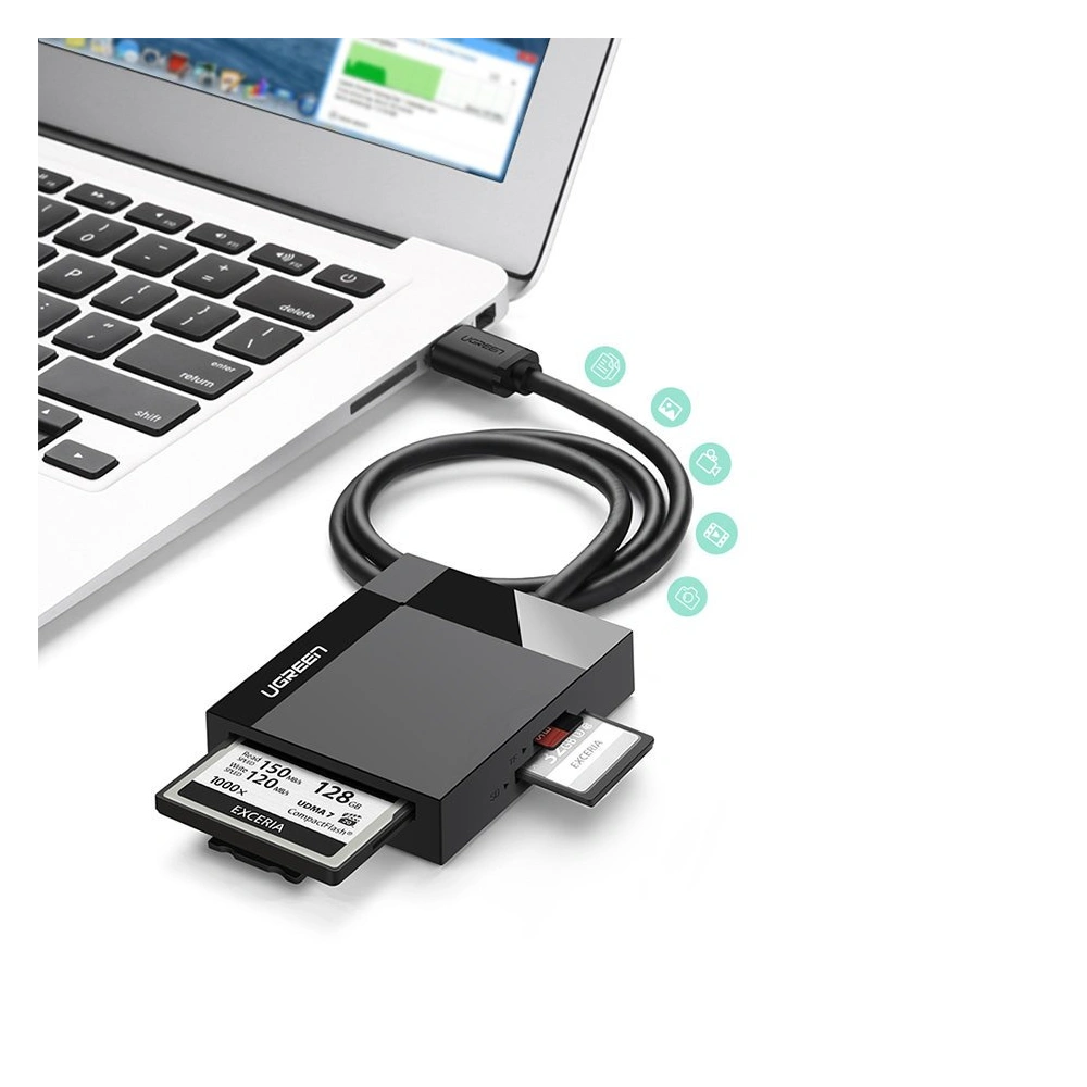 Hurtownia GSM - Čtečka karet UGREEN CR125 USB 3.0 SD/microSD/CF/MS černá - UGR1639 - {ean13} - Hurt