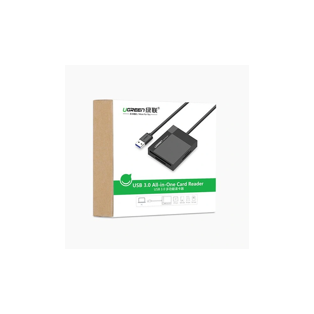 Hurtownia GSM - Čtečka karet UGREEN CR125 USB 3.0 SD/microSD/CF/MS černá - UGR1639 - {ean13} - Hurt