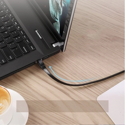 Kabel sieciowy UGREEN NW106 Ethernet RJ45 Cat 7 STP LAN 10 Gbps 5m czarny