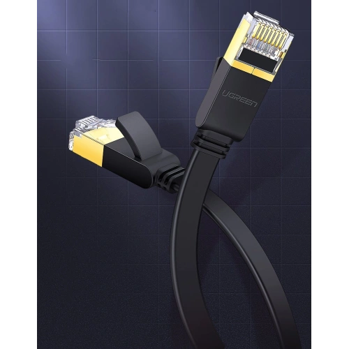 Kabel sieciowy UGREEN NW106 Ethernet RJ45 Cat 7 STP LAN 10 Gbps 5m czarny