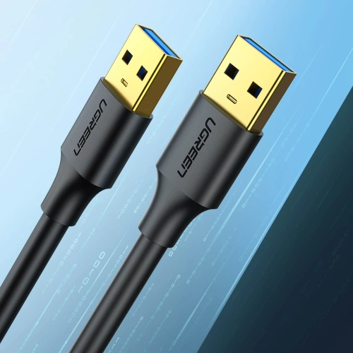 Kabel UGREEN US128 USB-A/USB-A USB 3.0 5Gb/s 0.5m czarny
