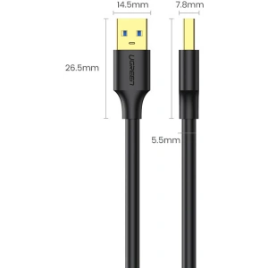 UGREEN US128 USB-A/USB-A Cable USB 3.0 5Gb/s 0.5m black