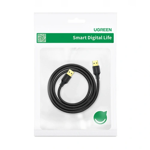 Kabel UGREEN US128 USB-A/USB-A USB 3.0 5Gb/s 0.5m czarny