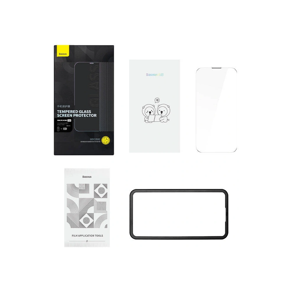 Hurtownia GSM - Tvrdé sklo 0.3mm Baseus Schott HD Apple iPhone 14 Pro + povrchová úprava proti prachu - BSU4315 - {ean13} - Hurt