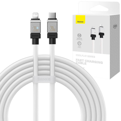 Baseus Distributor - 6932172626617 - BSU4316 - Baseus CoolPlay Series USB-C/Lightning Cable 20W 2m (white) - B2B homescreen