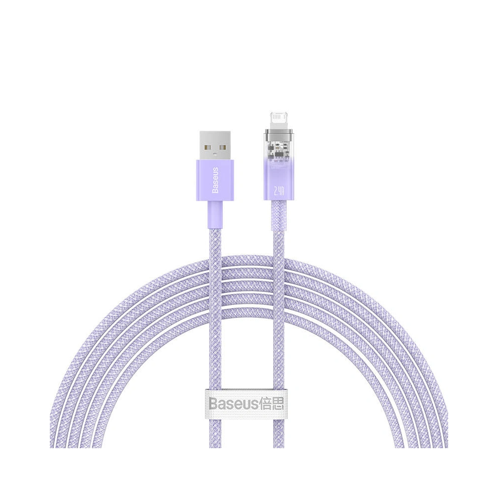 Hurtownia GSM - Cablul Baseus Explorer Series USB-A/Lightning 2m 2.4A (violet) - BSU4317 - {ean13} - Hurt