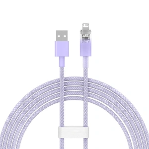 Kabel Baseus Explorer Series USB-A/Lightning 2m 2.4A (fioletowy)