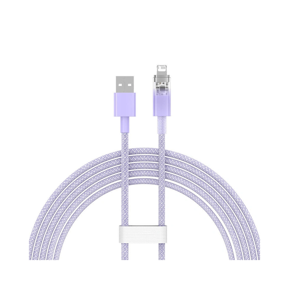 Hurtownia GSM - Kabel Baseus Explorer Series USB-A/Lightning 2m 2.4A (fialový) - BSU4317 - {ean13} - Hurt