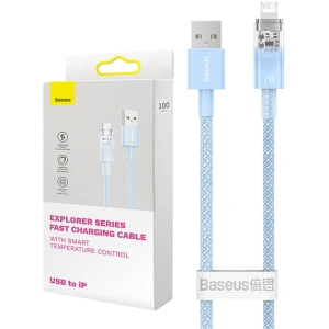 Kabel Baseus Explorer Series USB-A/Lightning 2m 2.4A (niebieski)