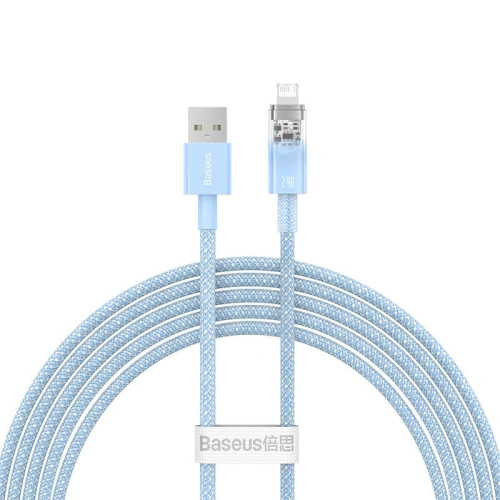 Kabel Baseus Explorer Series USB-A/Lightning 2m 2.4A (niebieski)