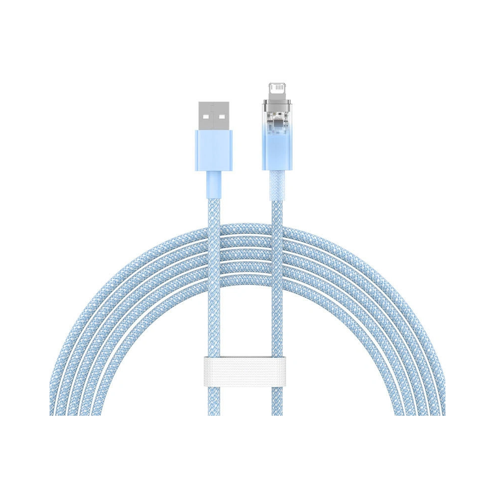 Hurtownia GSM - Cablul Baseus Explorer Series USB-A/Lightning 2m 2.4A (albastru) - BSU4318 - {ean13} - Hurt
