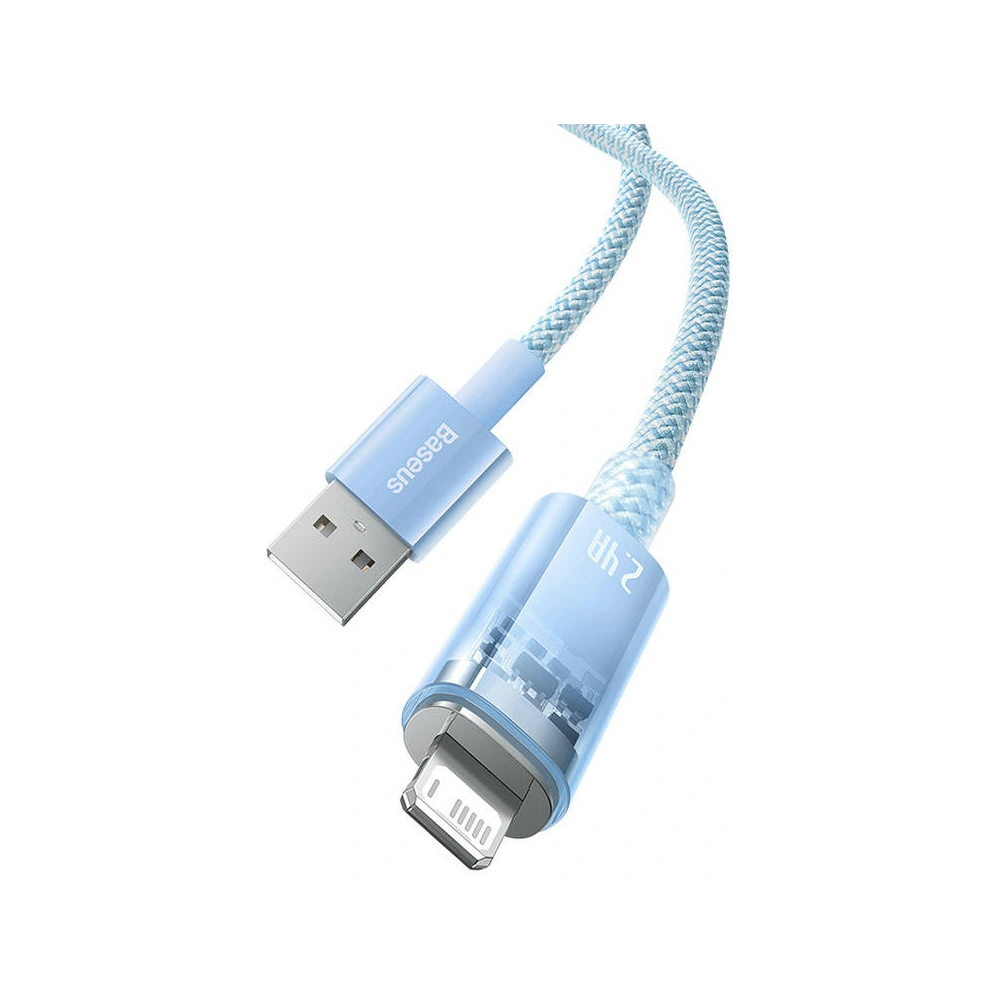 Hurtownia GSM - Cablul Baseus Explorer Series USB-A/Lightning 2m 2.4A (albastru) - BSU4318 - {ean13} - Hurt