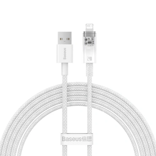 Kabel Baseus Explorer Series USB-A/Lightning 2m 2.4A (biały)