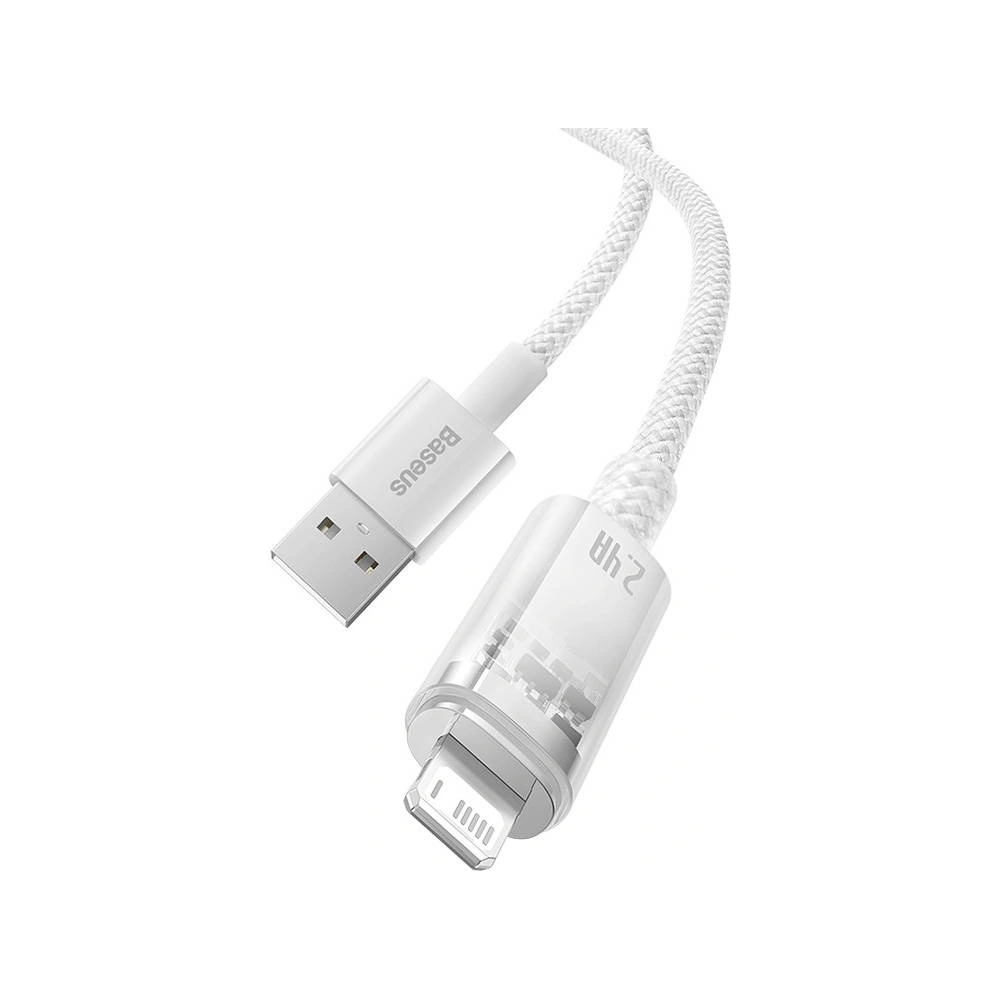 Hurtownia GSM - Cablul Baseus Explorer Series USB-A/Lightning 2m 2.4A (alb) - BSU4319 - {ean13} - Hurt