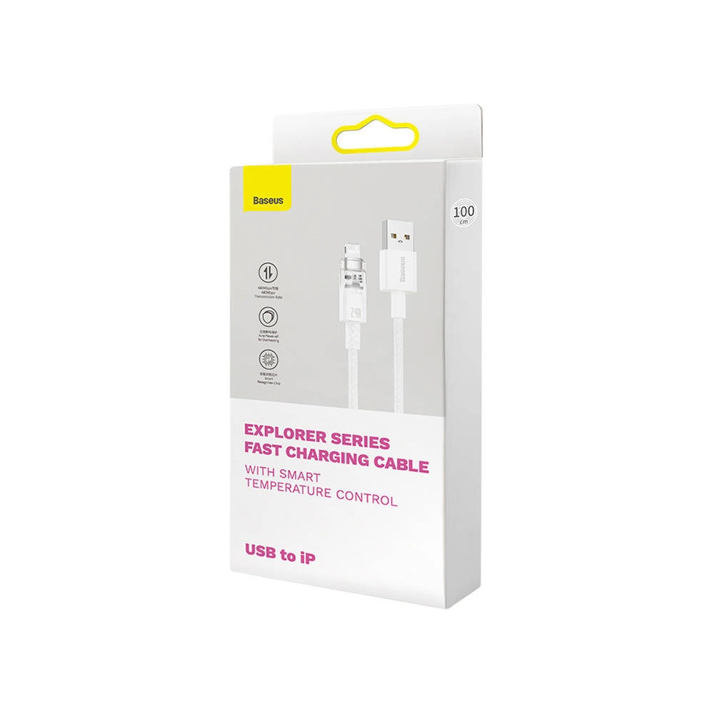 Hurtownia GSM - Kabel Baseus Explorer Series USB-A/Lightning 2m 2.4A (weiß) - BSU4319 - {ean13} - Hurt