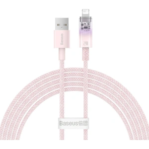 Kabel Baseus Explorer Series USB-A/Lightning 2m 2.4A (różowy)