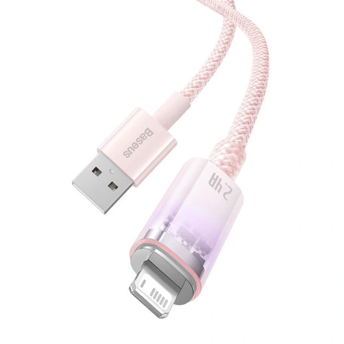Kabel Baseus Explorer Series USB-A/Lightning 2m 2.4A (różowy)